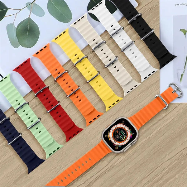 1 Piece Silicone Ocean Band Strap for Smart Watch | Replacement Smart Watch Strap